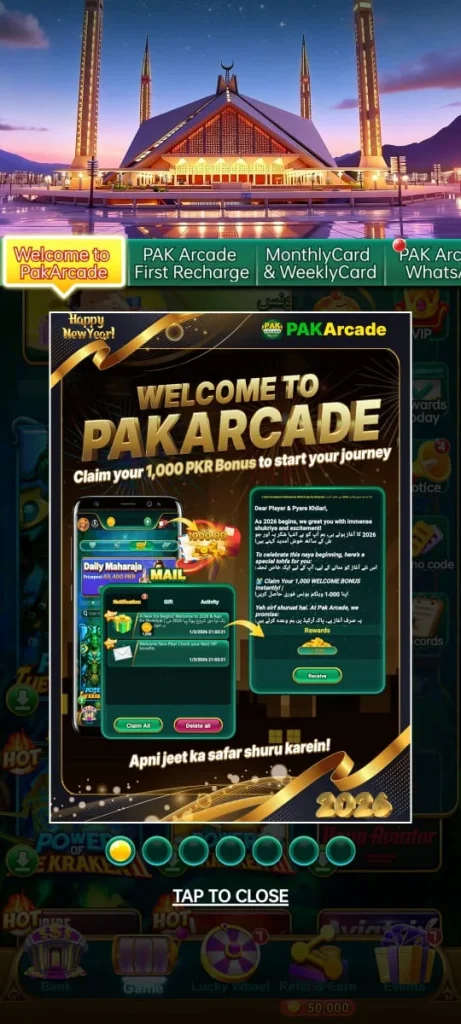 pakarcade game deposit bonus