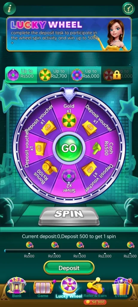 pakarcade game lucky spin wheel